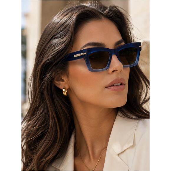 NEW!!! Salvatore Ferragamo SF2031S 415 Blue Square-Frame Women\'s Authentic main image 9